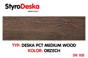 Profil drewnopodobny Styrodeska Medium Wood kolor ORZECH wymiar 14 cm x 200 cm x 1 cm   cena za 1 m2